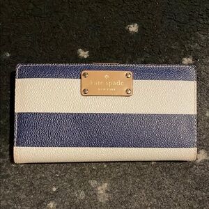 Kate Spade Wellesley Printed Stacy Navy / Cream Stripe # WLRU2531